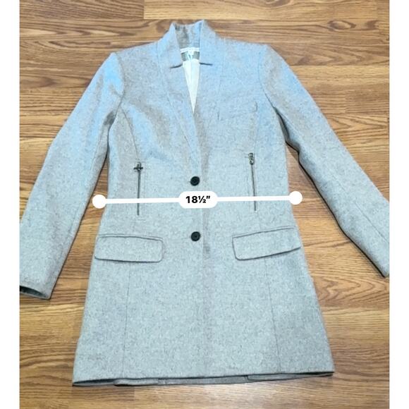 Veronica Beard gray dickey compatible Melange Wool Cashmere Blend coat size 4 - Picture 5 of 16